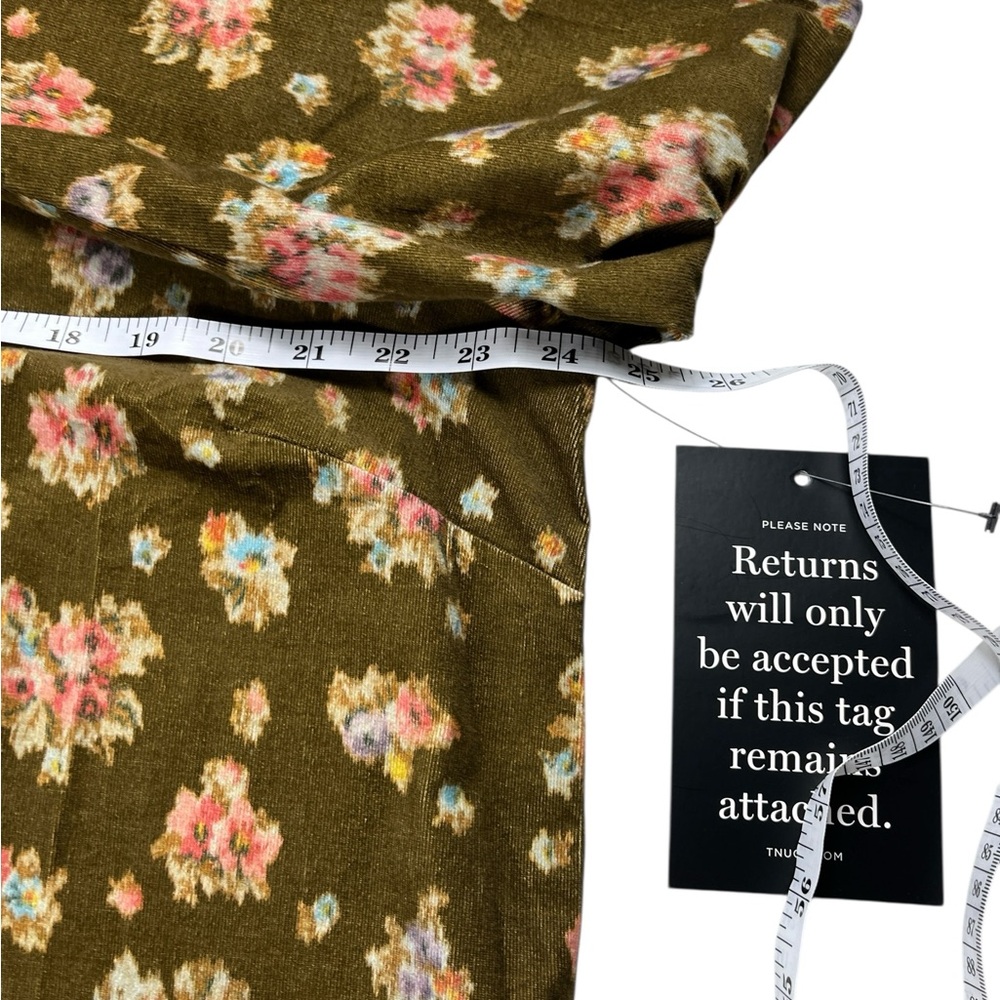 Tuckernuck Clifton Floral Brown Hazel Bouquet Corduroy A-Line Size XXL Cottage - Picture 10 of 15